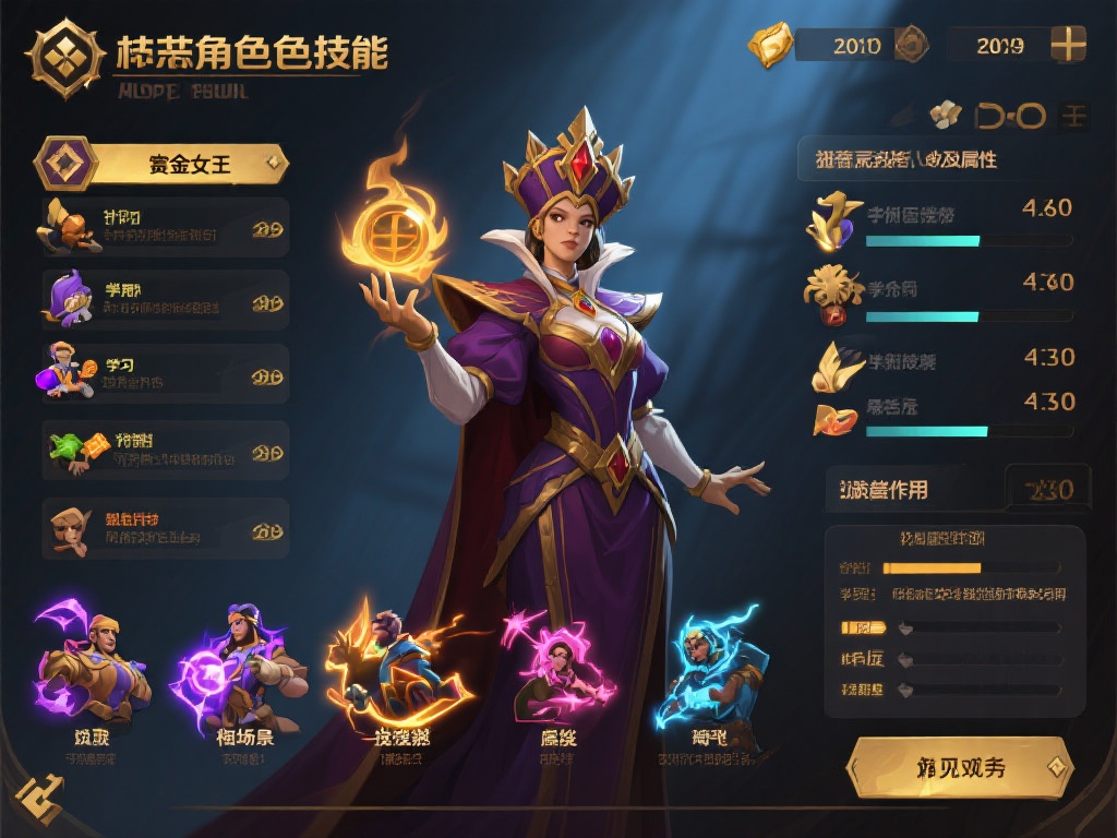 熟悉角色技能与属性：赏金女王拥有不同角色，每个角色